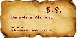 Barabás Vénusz névjegykártya